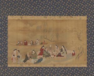 Un picnic de Moronobu Hishikawa